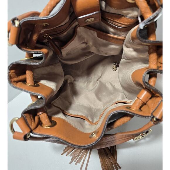 MICHAEL Michael Kors MARINA Hobo Bag Signature Canvas Tassel Drawstring Large - Picture 13 of 16